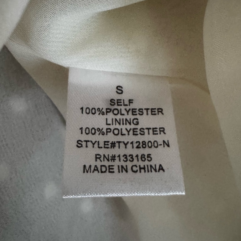 Altar’d State cream swiss dot long sleeve top. Size: Small - Picture 6 of 10